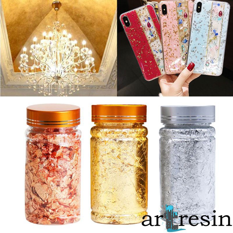 Hộp Giấy Vàng Giấy Bạc Nhăn Làm Handmade Resin