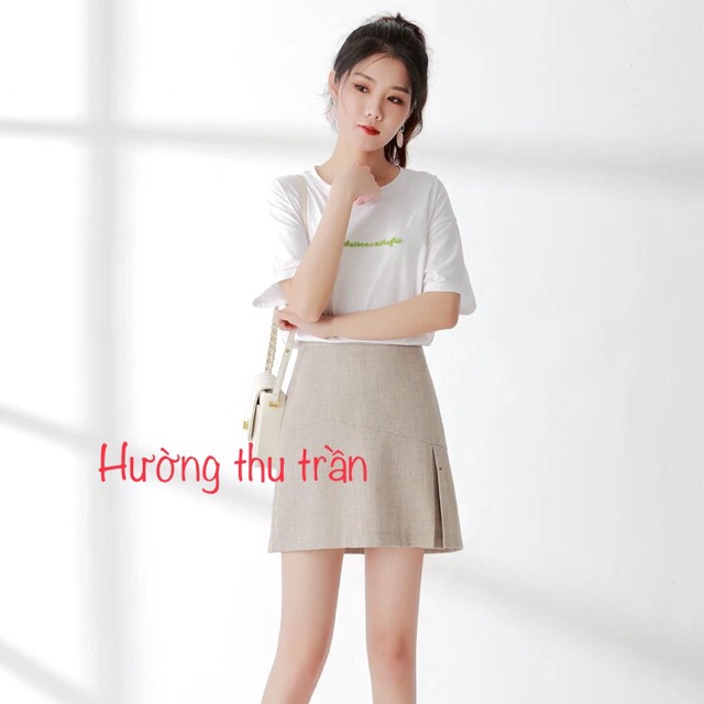 Chân váy chữ a dáng ngắn trẻ trung, chân váy công sở trên gối D45cm