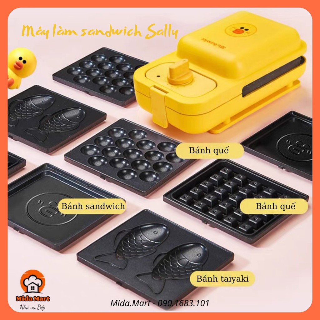 🔥 MÁY KẸP LÀM SANDWICH LINE FRIENDS VỊT SALLY, GẤU BROWN CHÍNH HÃNG JOYOUNG JK1312-K72 BÀO HÀNH 6 THÁNG🔥