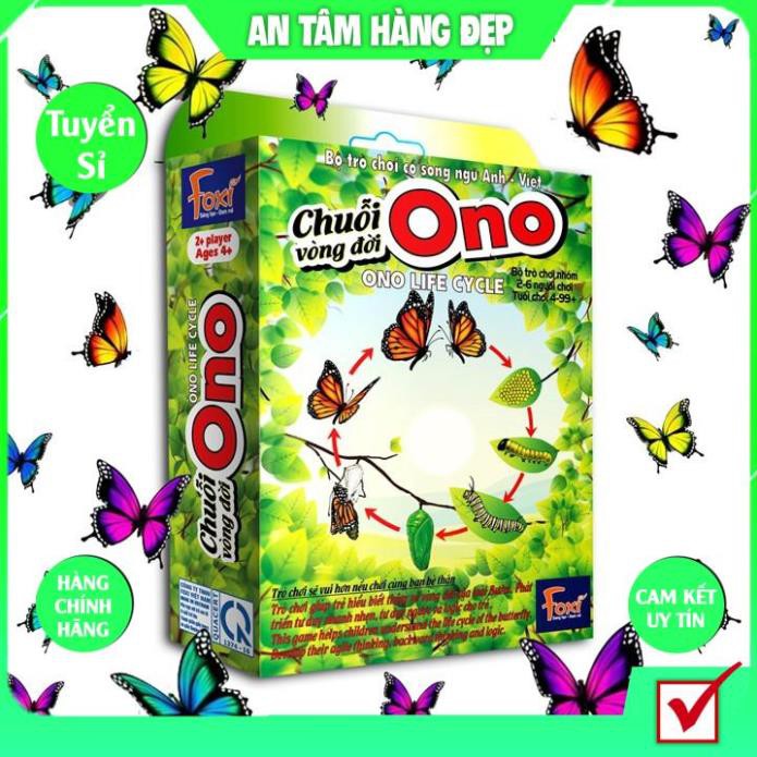 Flashcard-Chuỗi Ono vòng đời Ếch Bướm Foxi-thẻ glenndoman và boardgame thông minh--siêu rẻ.