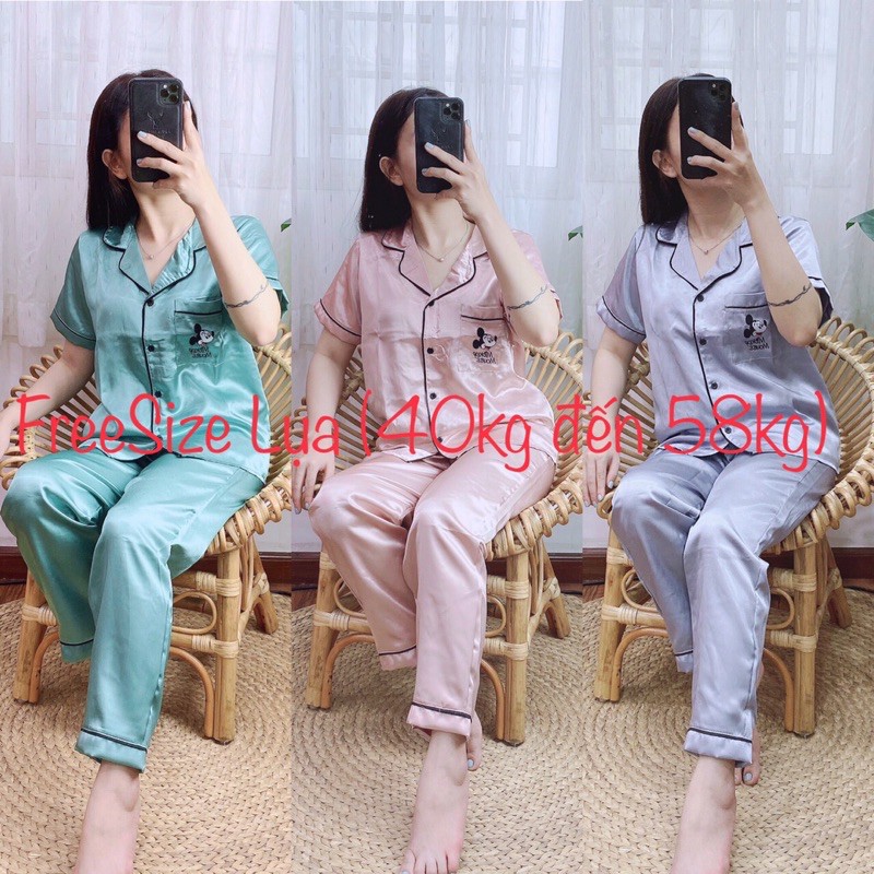 ( FreeSize Lụa ) Đồ Bộ Pijama Lụa Thiêu TNQD.