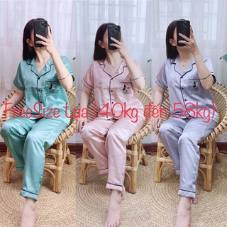 Đồ bộ pijama lụa thiêu tnqd.