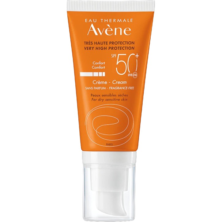 Kem chống nắng không mùi cho da khô Avene Protection SPF50+ Cream Fragrance Free 50ml TẶNG mặt nạ Sexylook (Nhập khẩu)