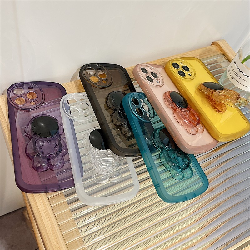 Ốp Điện Thoại Silicone Trong Suốt In Hình Phi Hành Gia Cho Vivo Y20 Y20S Y12S Y21 Y21T Y21S Y21A Y33S Y33T Y12 Y17 Y15