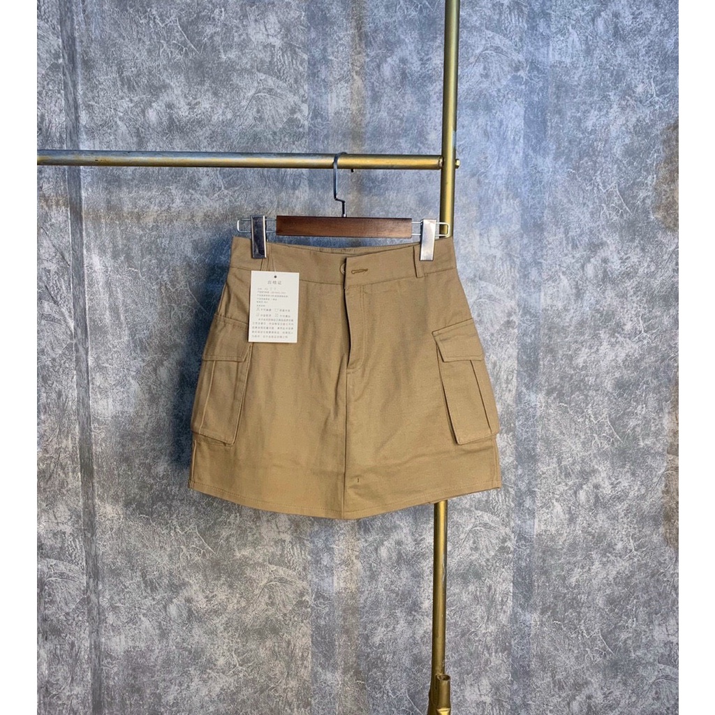 Chân Váy Kaki Chữ A Túi Hộp Có BIGSIZE_Haxuanstore