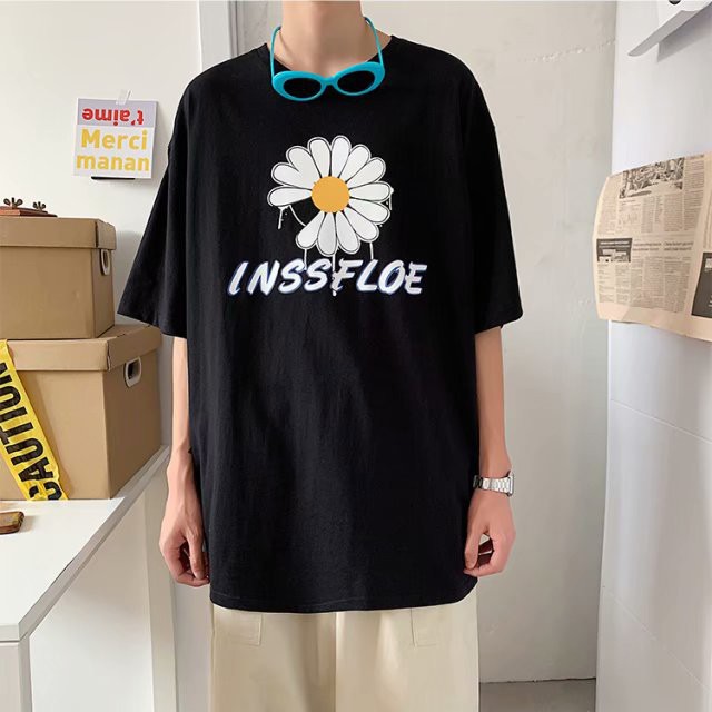 [APN27] Áo Thun Nam Nữ, Áo Phông Hoa Cúc Sơn Chảy 2021 Unisex Tay Lỡ form rộng | BigBuy360 - bigbuy360.vn