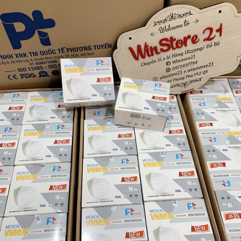 < VNN95 Pro > Khẩu Trang Y Tế Kháng Khuẩn 5  Lớp VNN95 Pro Cao Cấp Phương Tuyến < có lớp bông >.