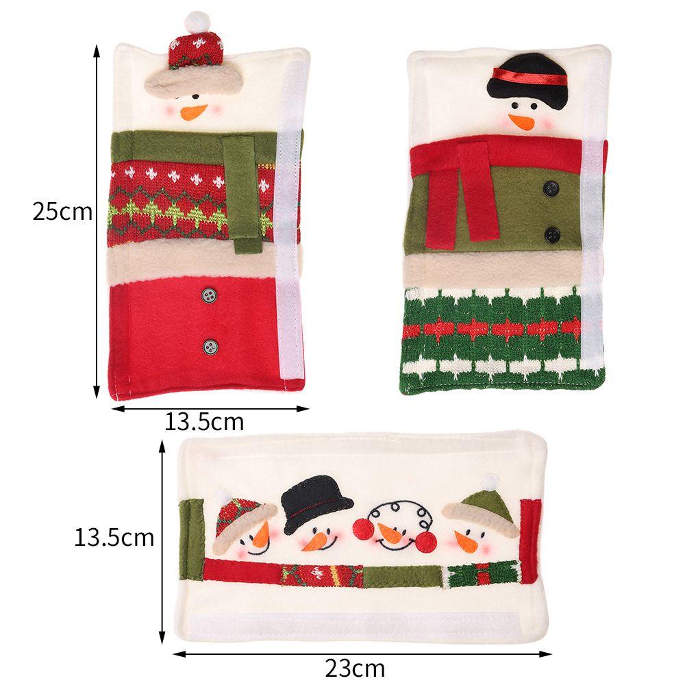 Set 3 Tấm Bọc Tay Nắm Cửa Tủ Lạnh Trang Trí Giáng Sinh
