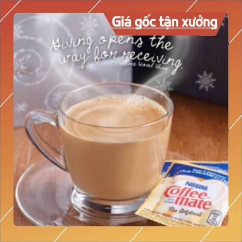 Coffee mate bột kem sữa ít béo pha cacao, cafe, trà Thái (Hàng Mỹ)