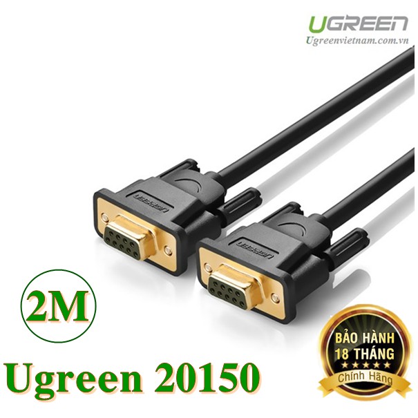 Cáp cổng Com Rs232 9 chân âm sang Com 9 chân âm (9F/9F) dài 2m chính hãng Ugreen 20150