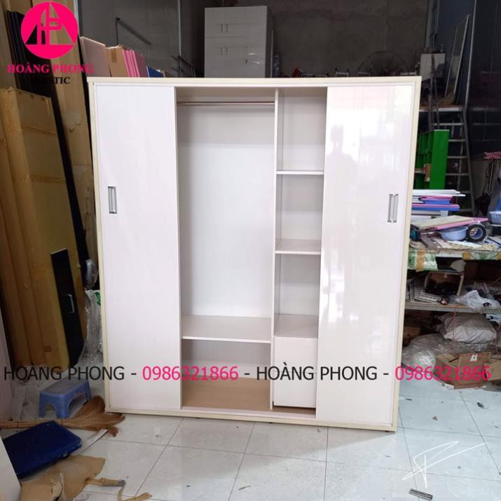 Tủ quần áo 4 cánh cửa lùa nhựa đài loan 1m62 x 1m85 ( HÀNG CAO CẤP ) Miễn phí vận chuyển | BigBuy360 - bigbuy360.vn
