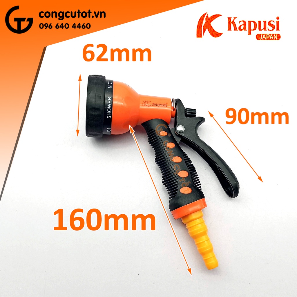 Vòi tưới cây đa chức năng 7 chế độ Kapusi K-8816