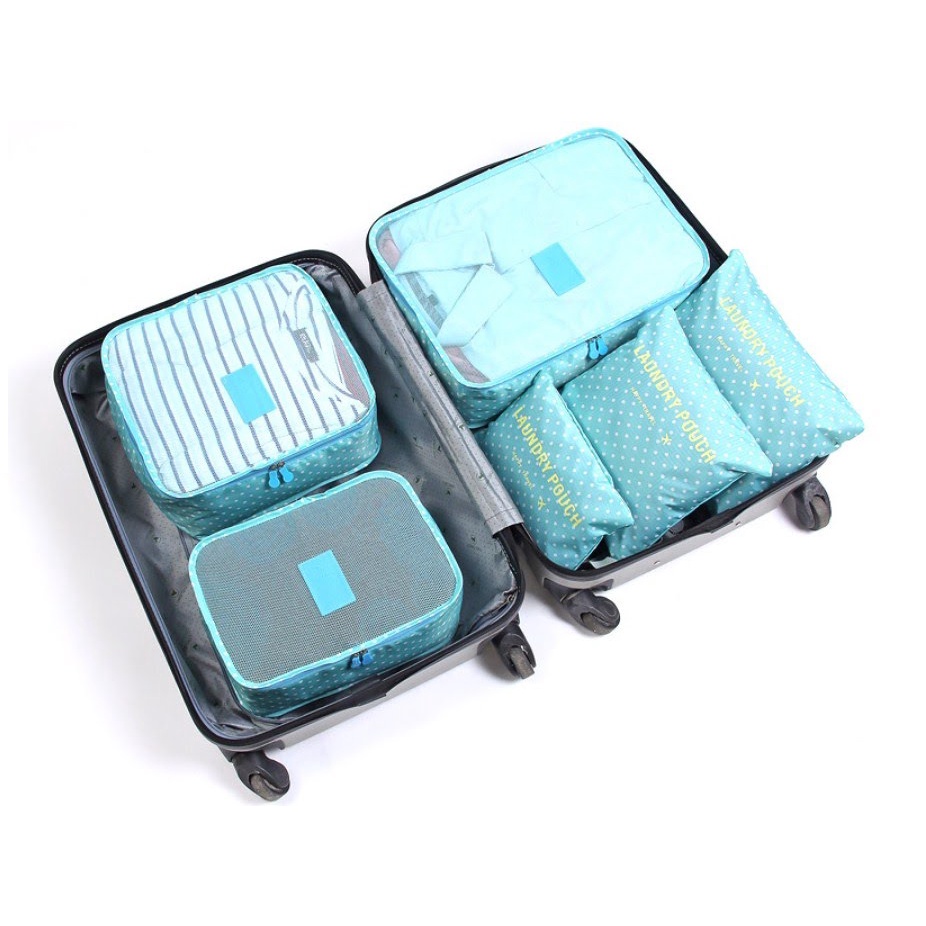 Bộ 6 Túi Đa Năng Sắp Xếp Chia Ngăn Hành Lí, Du Lịch, Mỹ Phẩm Hàn Quốc No.100325