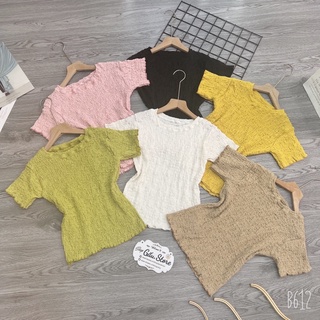 Áo thun xốp cổ tròn tay ngắn