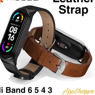 Mô hình mới nhất ❇☇ Dây Đeo Thay Thế Chất Liệu Da Màu Trơn Cho Xiaomi Mi BAND 6 5 4 3