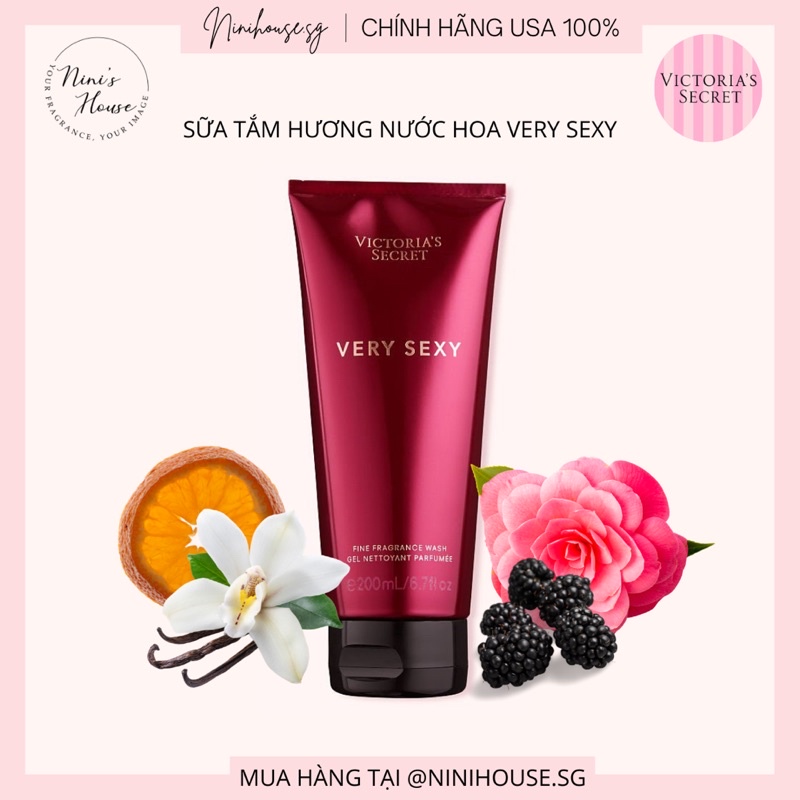 Sữa Tắm Cao Cấp Fine Fragrance Wash hương nước hoa Very Sexy 200ml - Victoria’s Secret