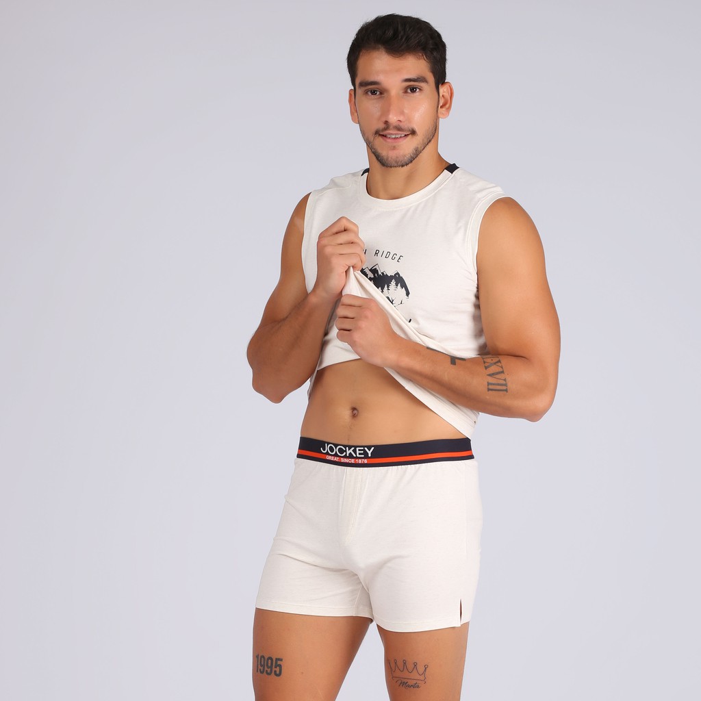 Quần Lót Nam Jockey Dáng Knit Boxer Thun Cotton Pima Co Giãn Thoáng Khí - JUMB0316