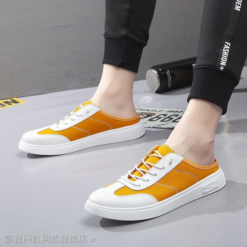 Set 2 dép da thoáng khí không gót thời trang cho nam | BigBuy360 - bigbuy360.vn