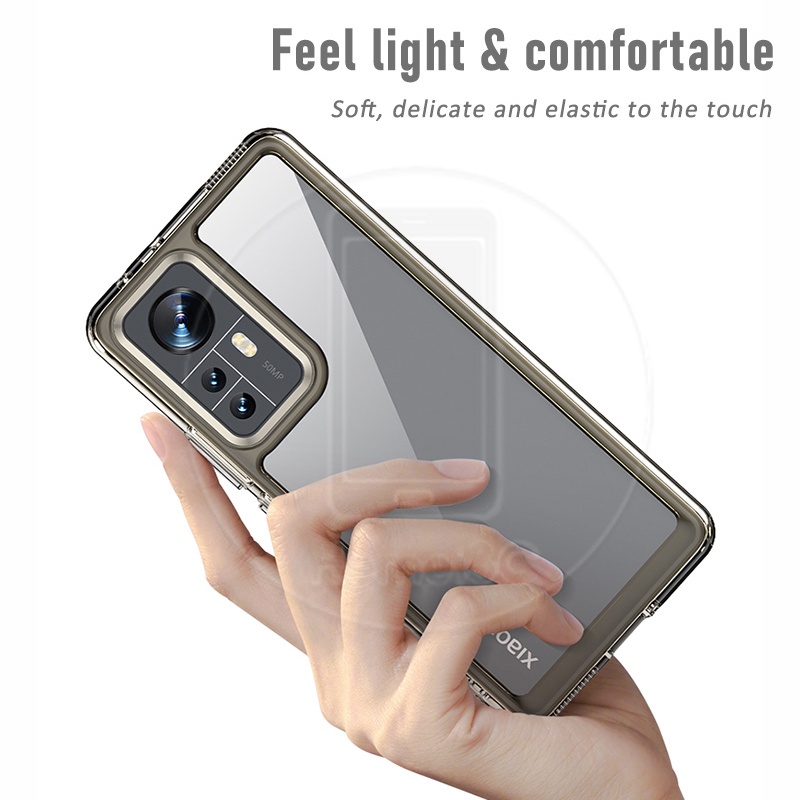 Ốp Điện Thoại Acrylic Cứng Trong Suốt Chống Sốc Cho Xiaomi Mi 12 12s 12X Xiaomi12s Pro