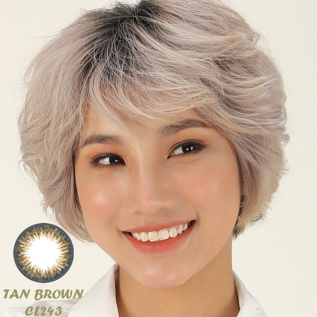 Kính áp tròng cận 1 ngày có màu Thiên Hà OPTICAL Clearlab Mỹ độ ẩm cao mỏng 3 màu thời trang Gray Green Brown