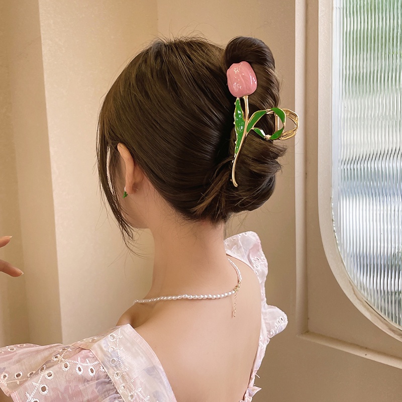 Kẹp Tóc Kim Loại Hình Cá Mập Phong Cách Hàn Quốc