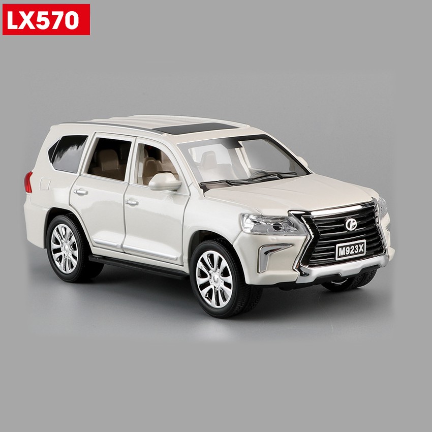 Mô hình xe ô tô LX570 tỉ lệ 1:24 hãng XLG xe bằng kim loại mở được các cửa xe có đèn và âm thanh động cơ