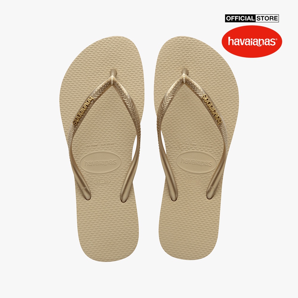 HAVAIANAS - Dép nữ Slim Logo Metallic 4119875-9177