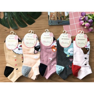 Combo 10 đôi tất nữ cổ ngắn cao cấp hình cute