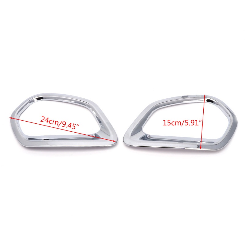 Bộ 2 Khung Crom Trang Trí Đèn Sương Mù Phía Sau Xe Hơi Mitsubishi 20