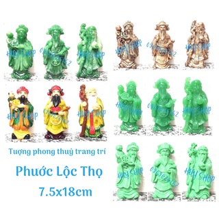 VẬT PHẨM PHONG THỦY TƯỢNG PHƯỚC LỘC THỌ 7.5X18CM