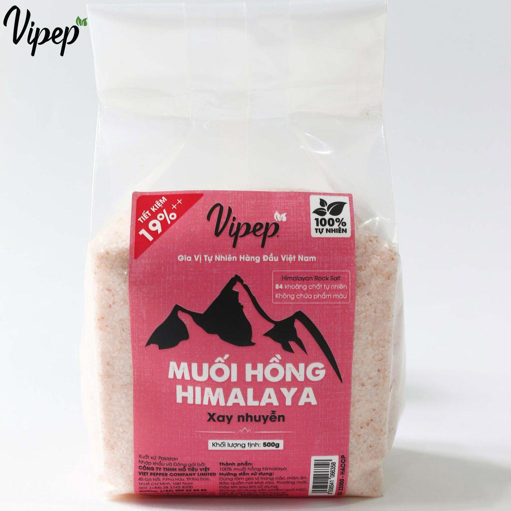 Muối Hồng Himalaya Xay Nhuyễn Vipep Nguyên Chất Túi 500Gr