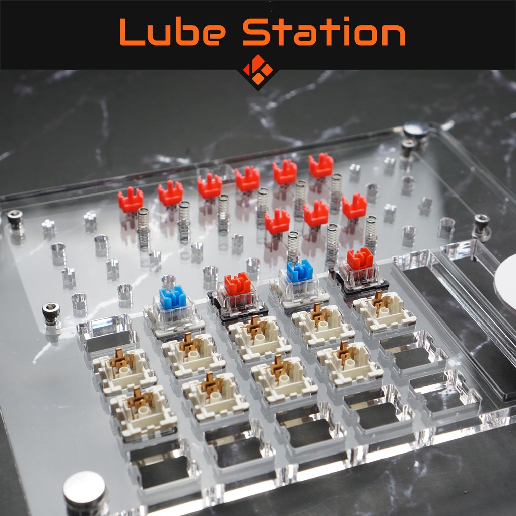 Lube Station 20 Slots | Trạm lube switch | Khung Mica | Chân đế kim loại | Hỗ Trợ Mod/Lube Switch | Custom bàn phím cơ