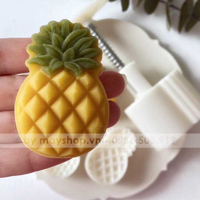 Khuôn lò xo 2 mặt quả dứa, khuôn bánh dứa (50g) | BigBuy360 - bigbuy360.vn
