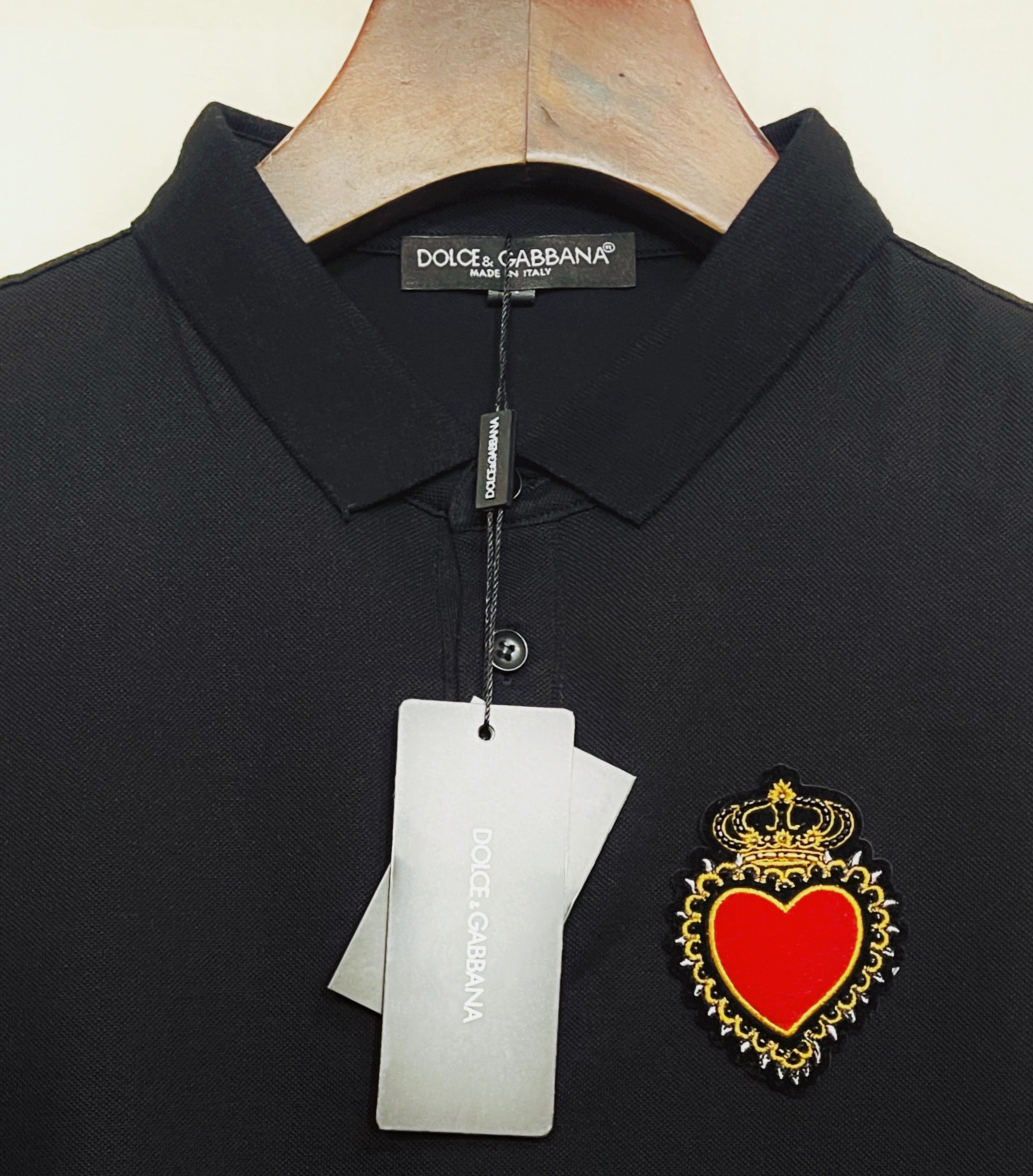 Áo thun Polo D0Lce & Gabba 2021 tay ngắn thêu hình vương miện cho nam | BigBuy360 - bigbuy360.vn