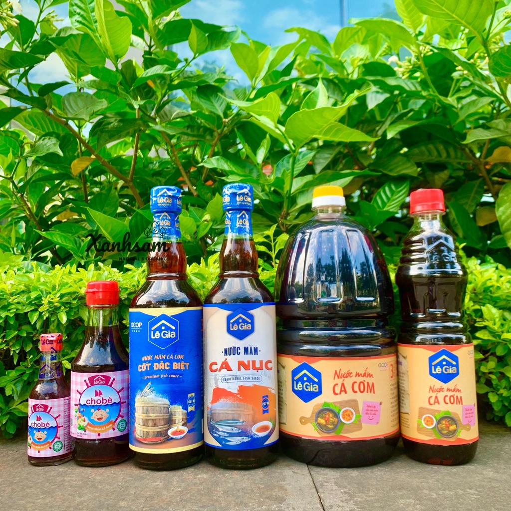 Nước Mắm Cá Cơm Lê Gia 650ml và can 2 lít - XanhSam
