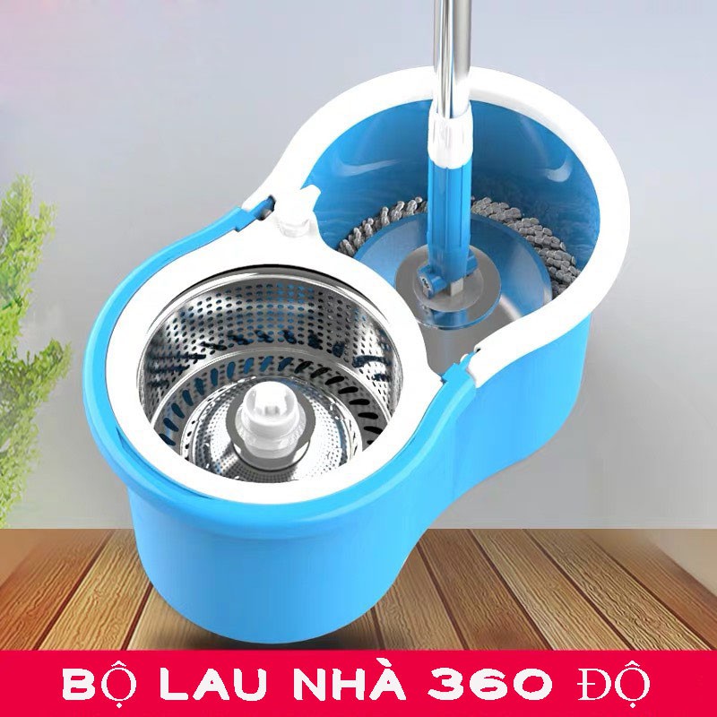 Cây lau nhà 360 độ lồng giặt inox