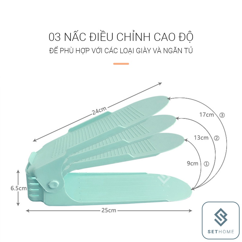 Kệ để giày thông minh SETHOME, giá để giày dép gấp gọn, tiện lợi, tiết kiệm diện tích không gian tủ giày