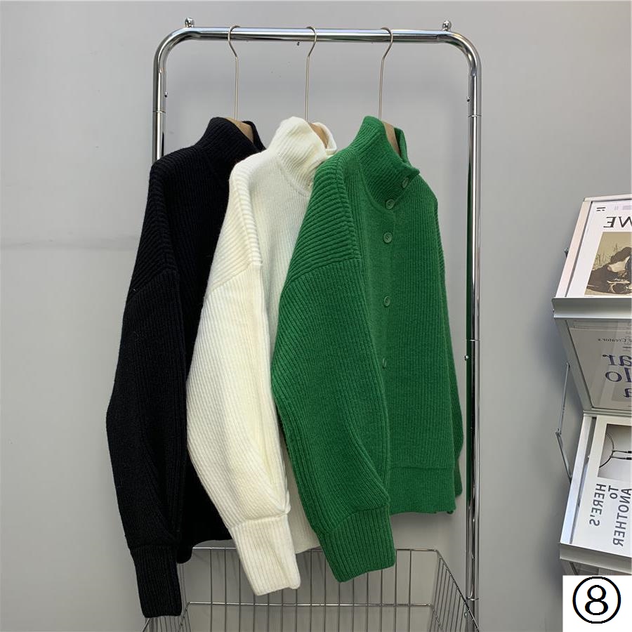 Áo Khoác Cardigan Dệt Kim Cổ Đứng Dáng Rộng Thời Trang Thu Đông 2022 Cho Nam