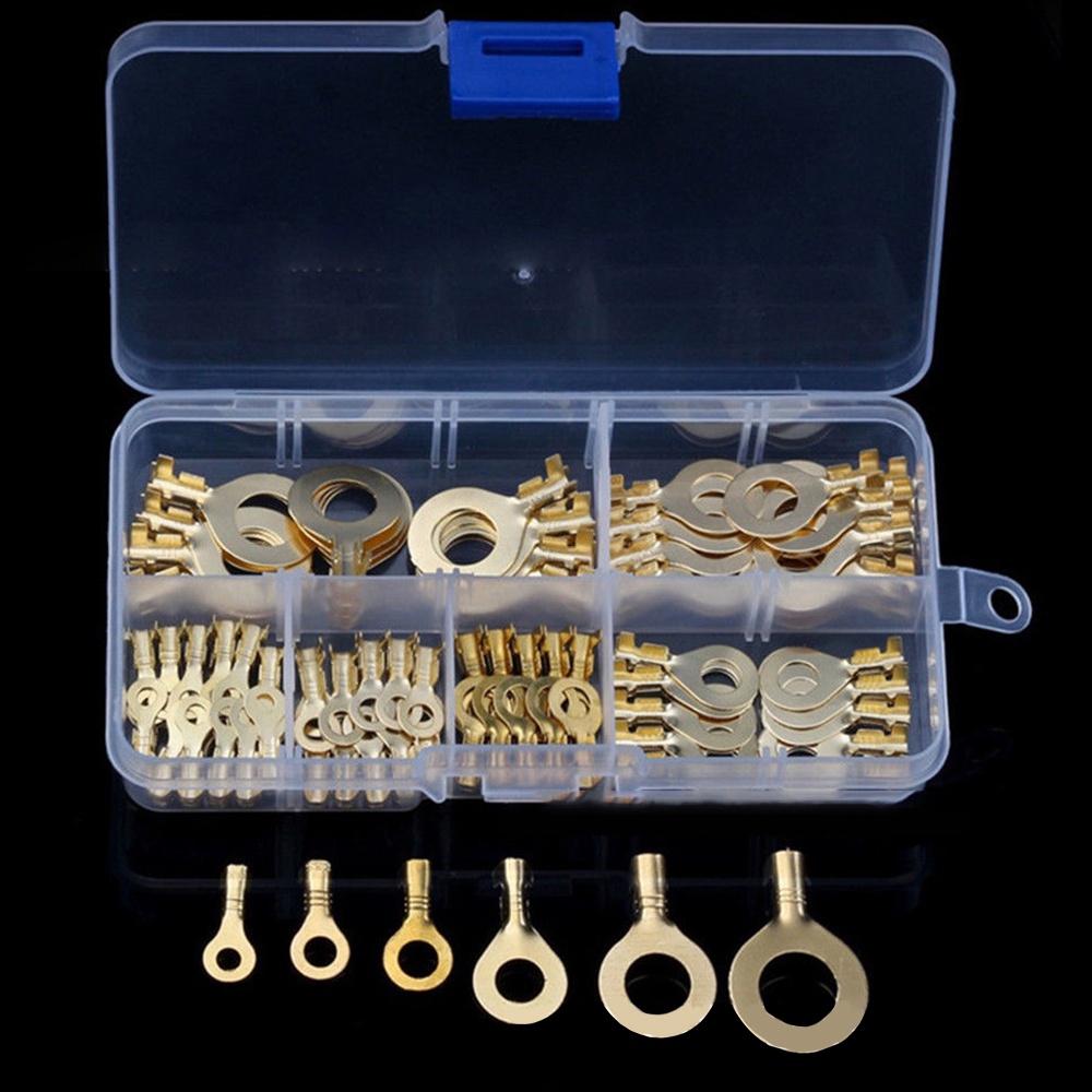 Bộ 150 đầu nối dây điện bằng đồng không cách điện loại M3/4/5/6/8/10