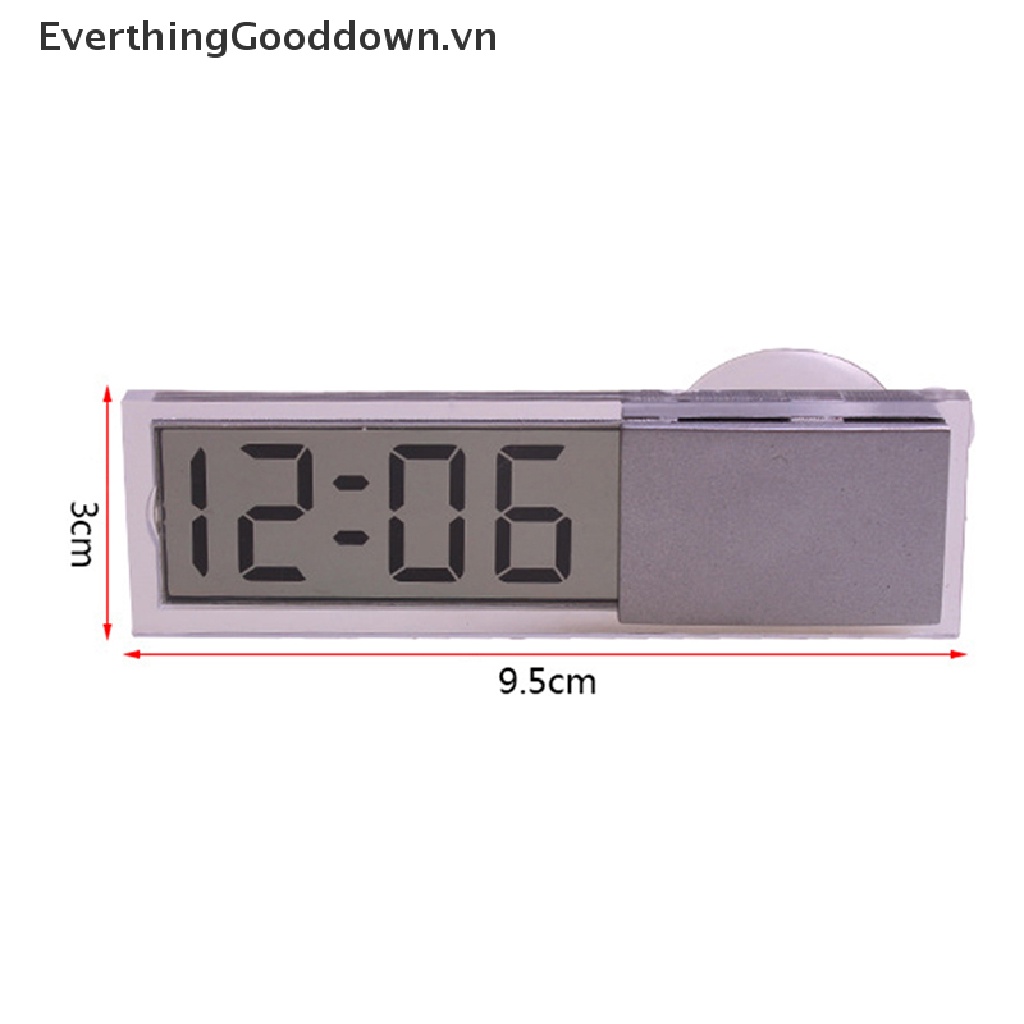 Everthingood Đồng Hồ LED Điện Tử Mini Hiển Thị Màn Hình Kỹ Thuật Số Có Giác Hút
