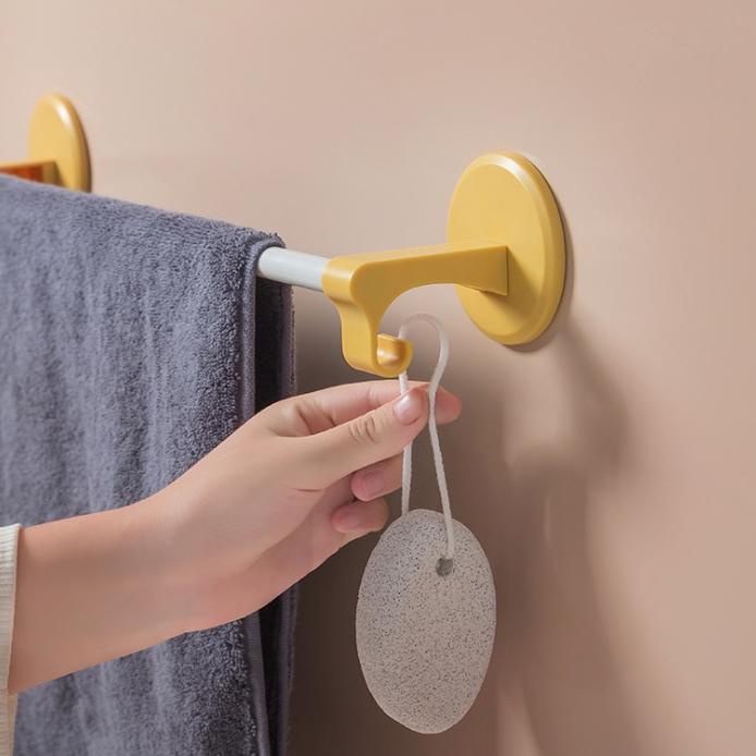 Giá Treo Khăn / Dép / Móc Treo Khăn Không Cần Khoan Lỗ Bằng Nhựa "Vi.19No21A"