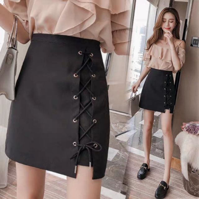Chân váy BIG SIZE đan dây [Trong có quần]
