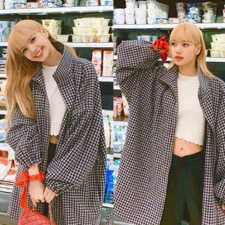 [ORDER] ÁO SƠ MI KẺ CARO ĐEN GIỐNG BLACPINK LISA