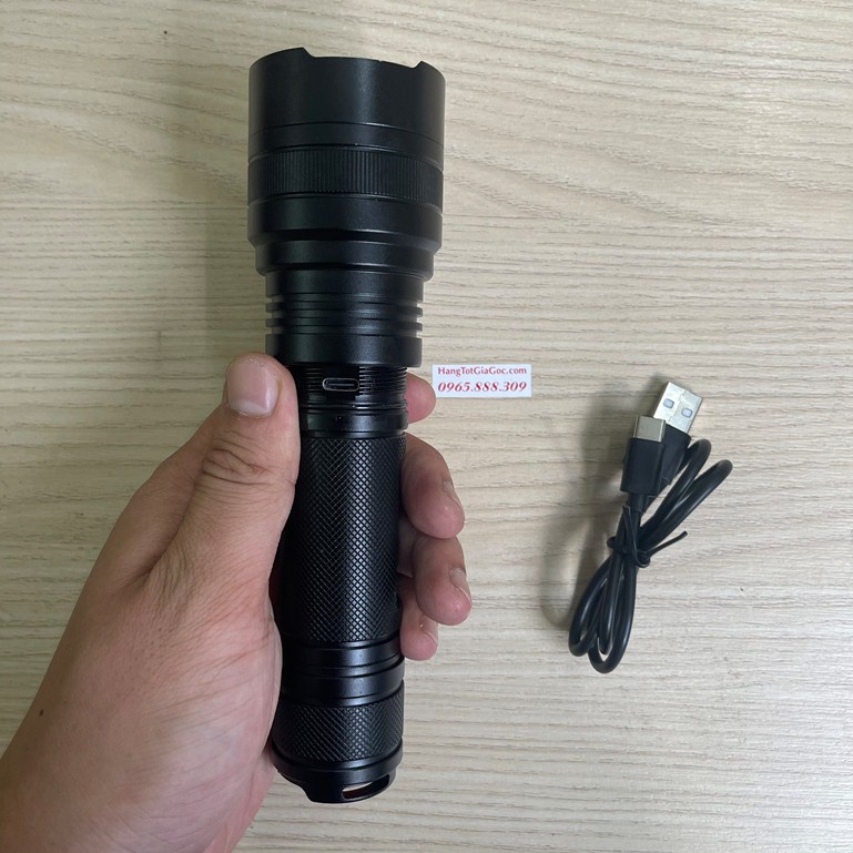 Đèn pin siêu sáng Supfire L6-G thế hệ mới, bóng 36w siêu sáng, Pin to cực khỏe, kiêm sạc dự phòng –
