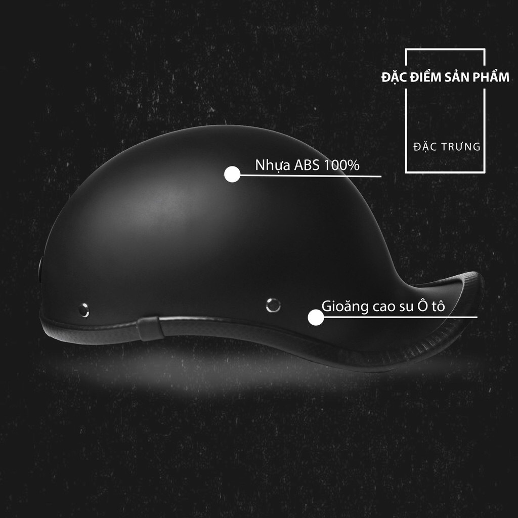 Mũ bảo hiểm ES Helmet nửa đầu Gangster chính hãng