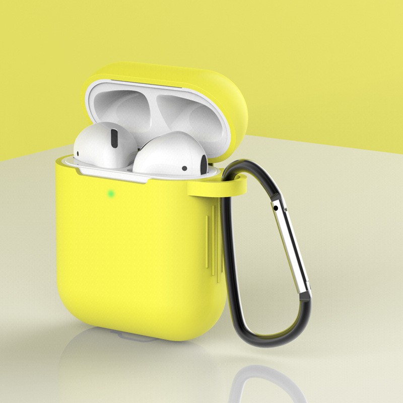 Tặng Kèm Móc Treo Vỏ Bọc Tai Nghe Airpods 1/2 Case Silicon dẻo nhiều màu  - MINH AN SAIGON