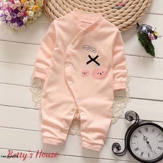 Body dài cotton cho bé / hình nơ / màu cam