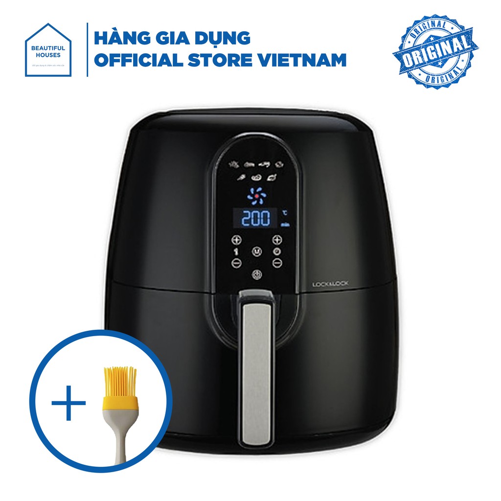 [HIEU13T10 GIẢM 5%] Nồi Chiên Không Dầu Điện Tử Lock&Lock EJF351 Bảo Hành 12 Tháng Chính Hãng