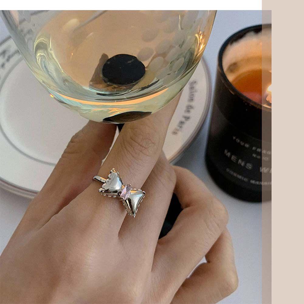 VANES1 Nhẫn Đính Hôn Màu Hồng Thời Trang Cho Nữ