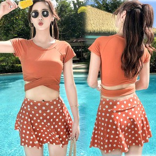 Bikini 2 Mảnh Dạng Váy, Đồ Bơi Nữ Đẹp (Cam) - HÀNG QUẢNG CHÂU